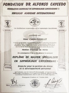 Cybele Flajollet diplôme Sofrocay
